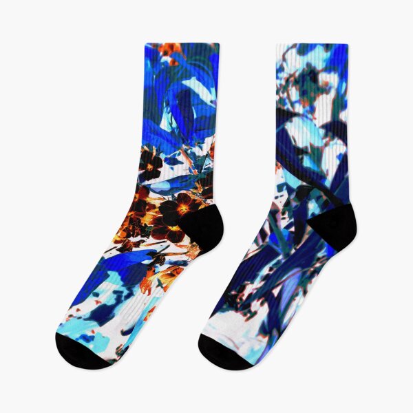 Item preview, fire flowers on blue background designed and sold by Gabriel BOCQUAIRE.