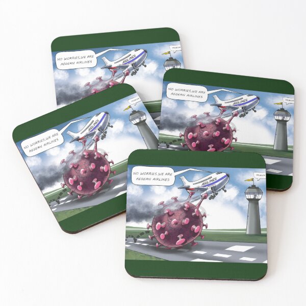 Item preview, Aegean Airlines Usa Funny Comic Design About Airplanes Delay Due To Omicron Virus designed and sold by PaigeGutmann.