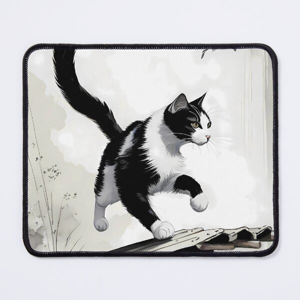 Item preview, Turkish Van cat ink and wash designed and sold by purrfect pattern.