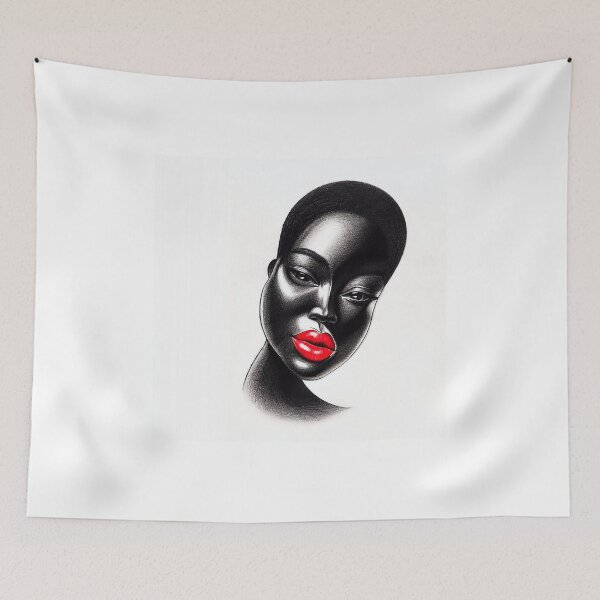 Item preview, Elegance Unveiled: Pencil Portrait of a Stylish Black Woman designed and sold by ReplyGirl.