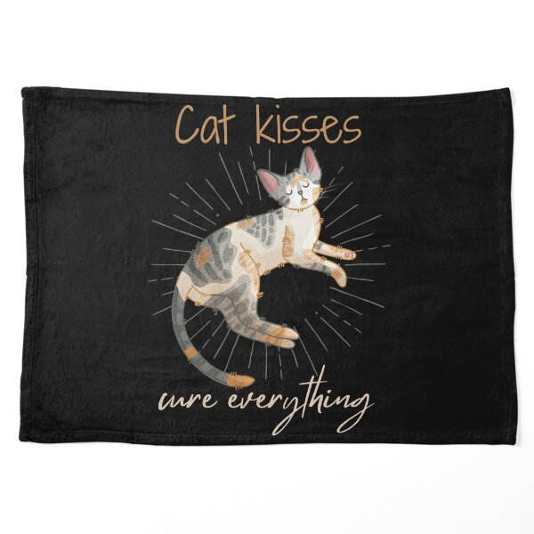 Cat kisses cure everything - Devon Rex - Gifts for Cat Lovers Pet Blanket
