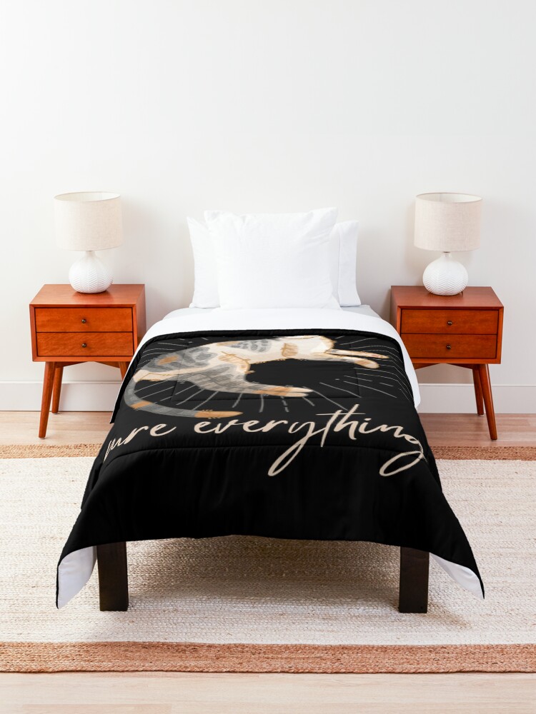 Thumbnail 3 of 6, Comforter, Cat kisses cure everything - Devon Rex - Gifts for Cat Lovers designed and sold by FelineEmporium.