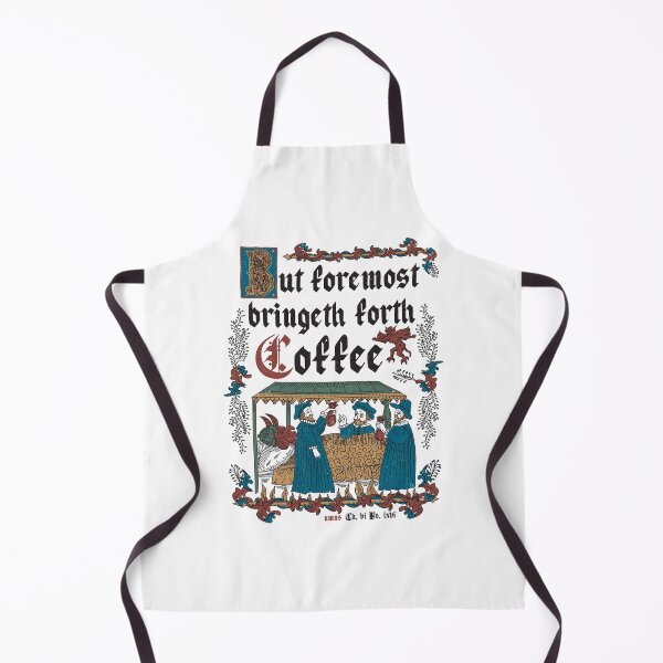 Item preview, But First Coffee Medieval Style -  funny retro vintage English history designed and sold by Nemons.