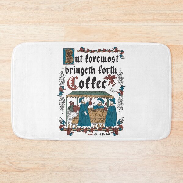 Item preview, But First Coffee Medieval Style -  funny retro vintage English history designed and sold by Nemons.