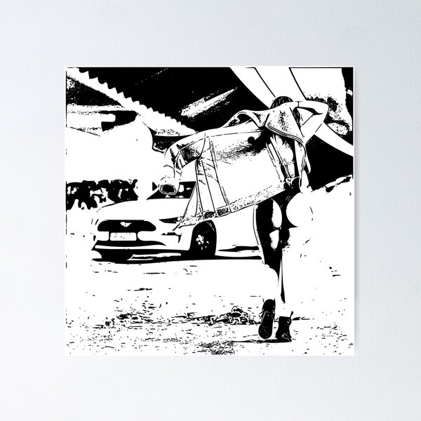 Item preview, Black and White Time to Say Goodbye Mustang Girl designed and sold by alankamer.