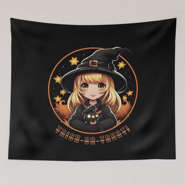 Item preview, Manga Witch and Pumpkins 2 designed and sold by VolcanRaven.