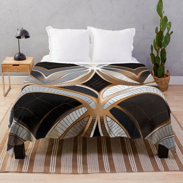 Item preview, Colorful fantasy pattern gold copper silver mother of pearl ornaments metallic elegant organic designed and sold by G-M-Designs.