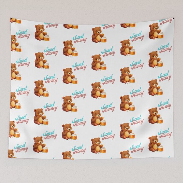 Artikelvorschau, Bear and Honey, Sweet Honey, Honey, Cute Bear with Honey Jar  entworfen und verkauft von puppynpaw.