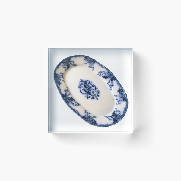 Item preview, Antique Floral Pattern Flow Blue Platter designed and sold by dcartist333.