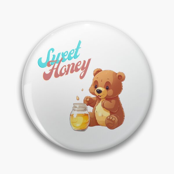 Aperçu de l'œuvre Bear and Honey, Sweet Honey, Honey, Cute Bear with Honey Jar créée et vendue par puppynpaw.