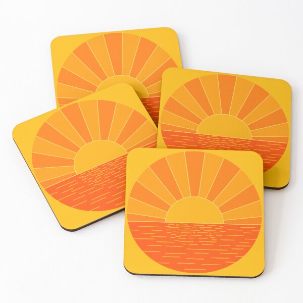 Item preview, Circle Orange Sunset Over Water designed and sold by art-by-soma.