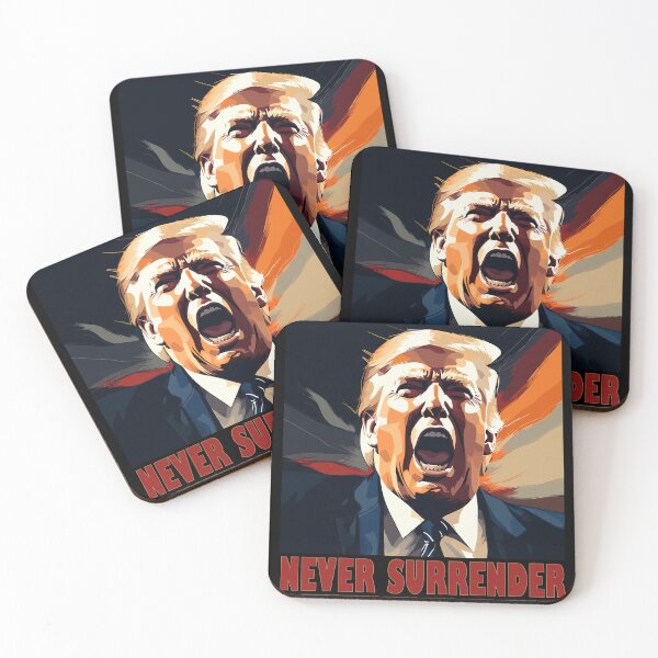 Item preview, Trump Never Surrender /Trump Mugshot Never Surrender 2024 designed and sold by cardsandmoreUG.