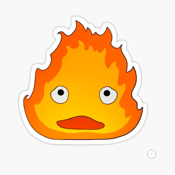 Calcifer from Studio Ghibli's Howl's Moving Castle Sticker