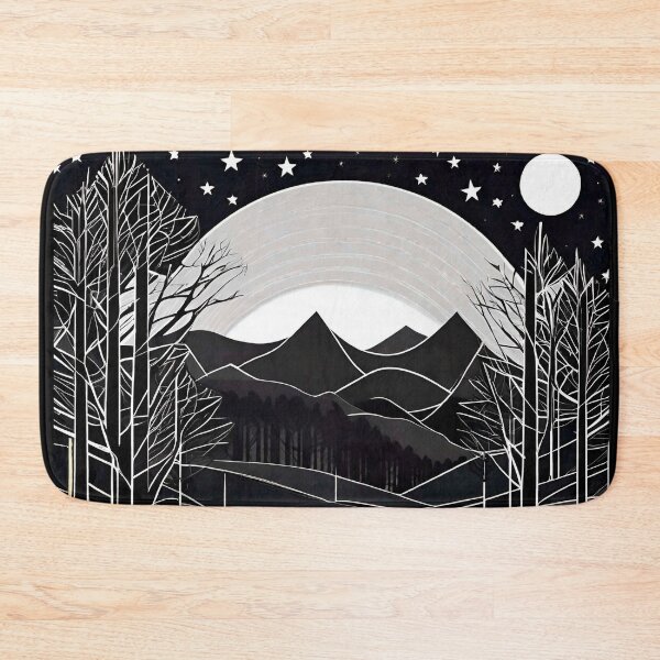 Item preview, Full Moon Starry Twilight - Abstract Art 83 designed and sold by Benito Del Ray.