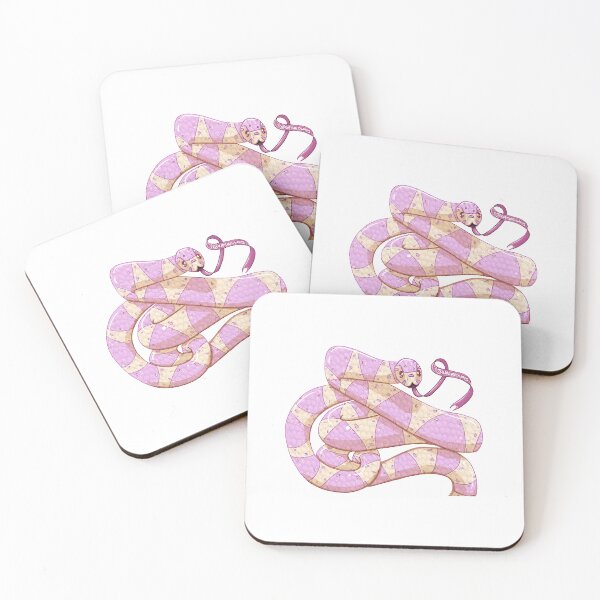 Item preview, big ol' pink snake designed and sold by hotpickle.