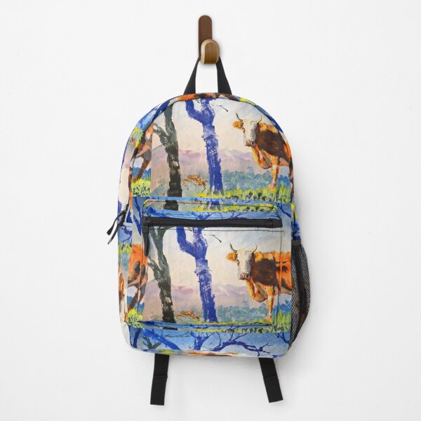 Item preview, Surreal Cow in Spain with Mountains Painting designed and sold by MikeJory.
