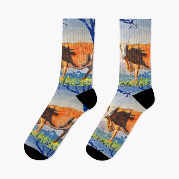 Item preview, Surreal Cow in Spain with Mountains Painting designed and sold by MikeJory.