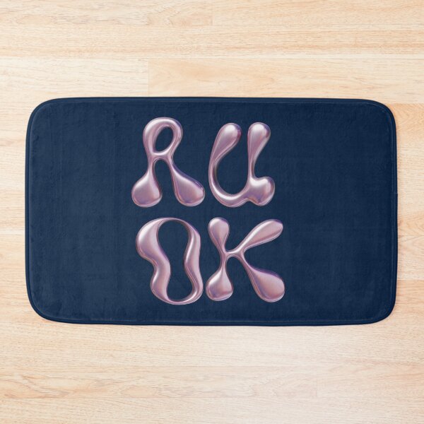 Item preview, R U OK. Shiny 3D Waterblotch Letters designed and sold by Rebel-Design.