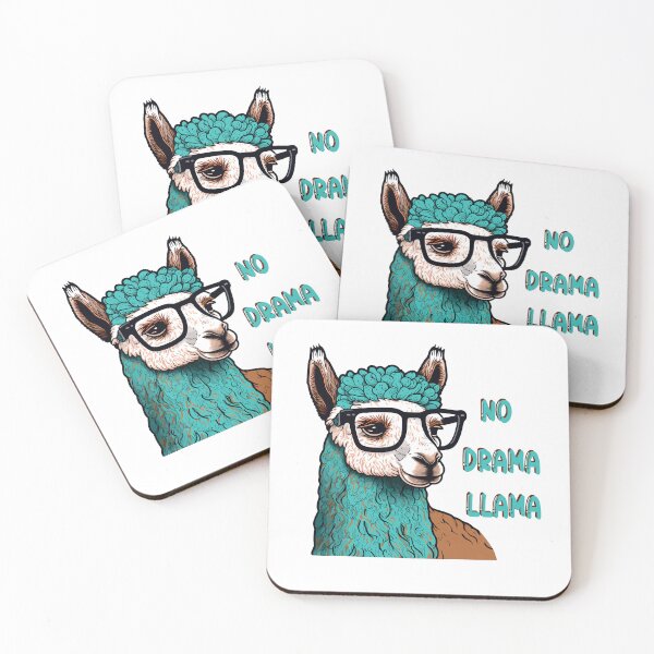 Item preview, No drama Llama. Funny llama No drama, I'm llamacorn - lettering quote. Humor card, t-shirt composition, hand drawn print style. designed and sold by Anastasiia Yurevych.