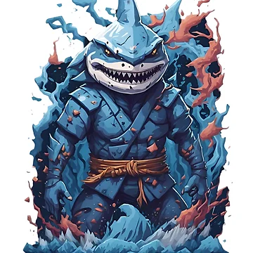 Artwork thumbnail, Ninja Shark by RabbitPrints