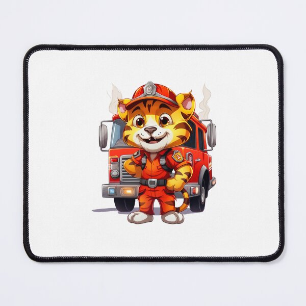 Item preview, Tiger in firefighter uniform, Firefighter, Fire, 911, Pet, Animal  designed and sold by puppynpaw.