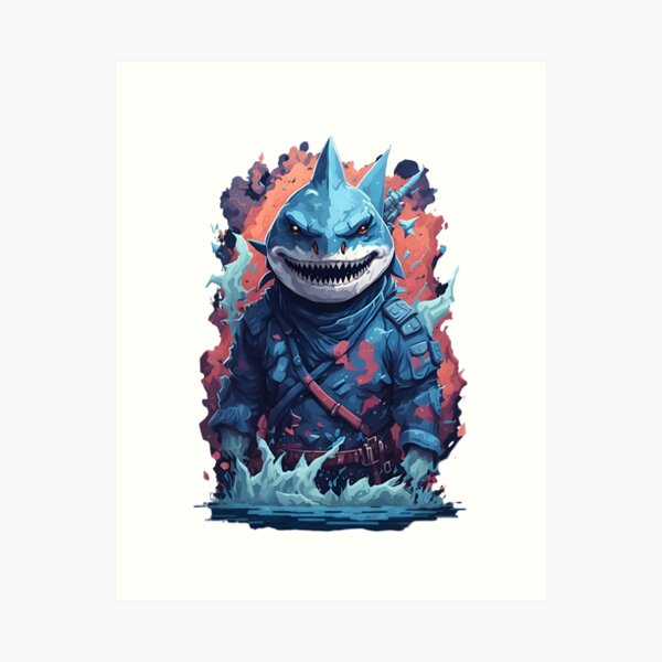 Ninja Shark Art Print