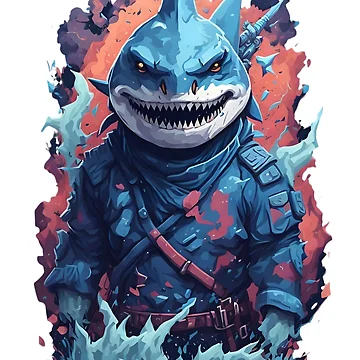 Artwork thumbnail, Ninja Shark 2 by RabbitPrints