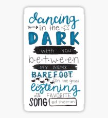 Perfect by Ed Sheeran Lyric Art Sticker