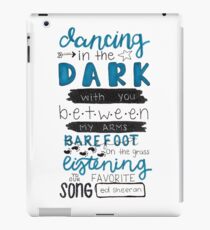 Perfect by Ed Sheeran Lyric Art iPad Case/Skin