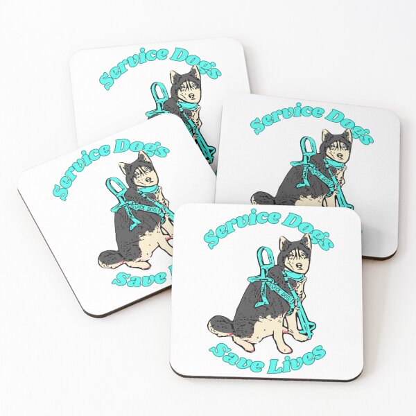 Item preview, Service Dogs Save Lives Ver. 2- Teal designed and sold by Serv-Sibe.