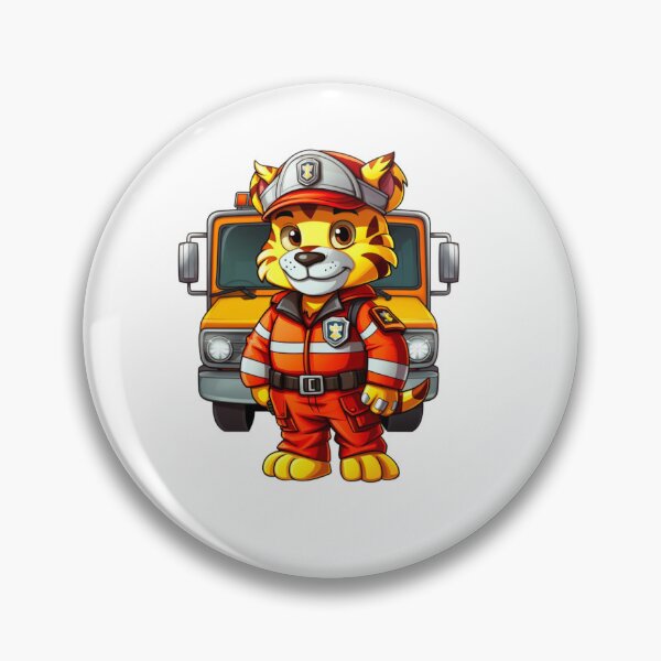 Artikelvorschau, Tiger in firefighter uniform, Firefighter, Fire, 911, Pet, Animal entworfen und verkauft von puppynpaw.