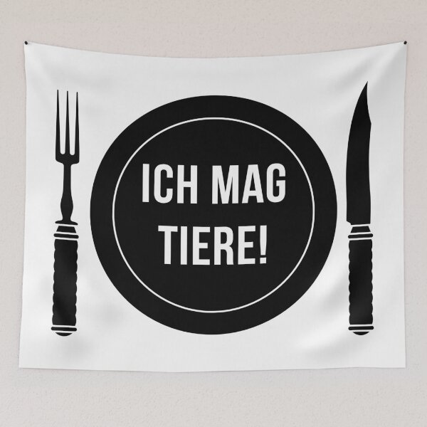 Item preview, I like animals! (Fork / Knife / Plate / Black) designed and sold by Roderix.