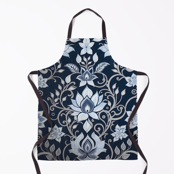 Item preview, Navy Blue Gray Flower designed and sold by MobizArt.