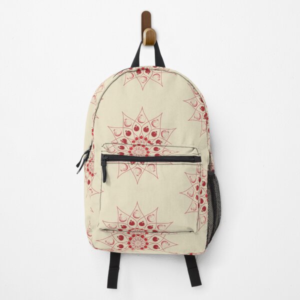 Item preview, Pomegranate Mandala for get happiness granate color designed and sold by ariverde.