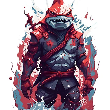 Artwork thumbnail, Ninja Shark 3 by RabbitPrints