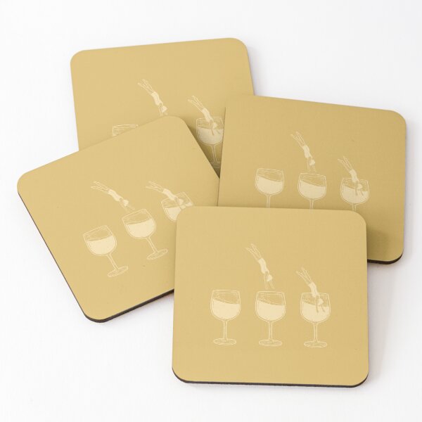 Item preview, Men Dive Into Wineglasses designed and sold by calamarisky.