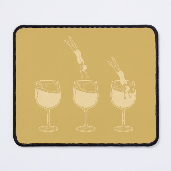 Item preview, Men Dive Into Wineglasses designed and sold by calamarisky.