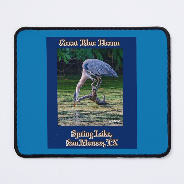 Item preview, Give The Bird To Your Lover: Great Blue Heron, Spring Lake, San Marcos, Texas designed and sold by MoreEZUSA-Here.