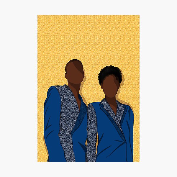 Item preview, Black power couple in suits designed and sold by BenCouleurs.
