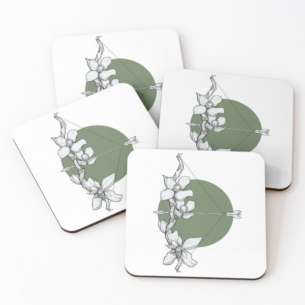 Item preview, Sagittarius Flower Clematis Green Zodiac Sign designed and sold by Anja Steiner.