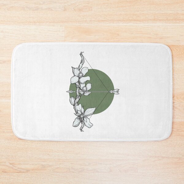 Item preview, Sagittarius Flower Clematis Green Zodiac Sign designed and sold by Anja Steiner.
