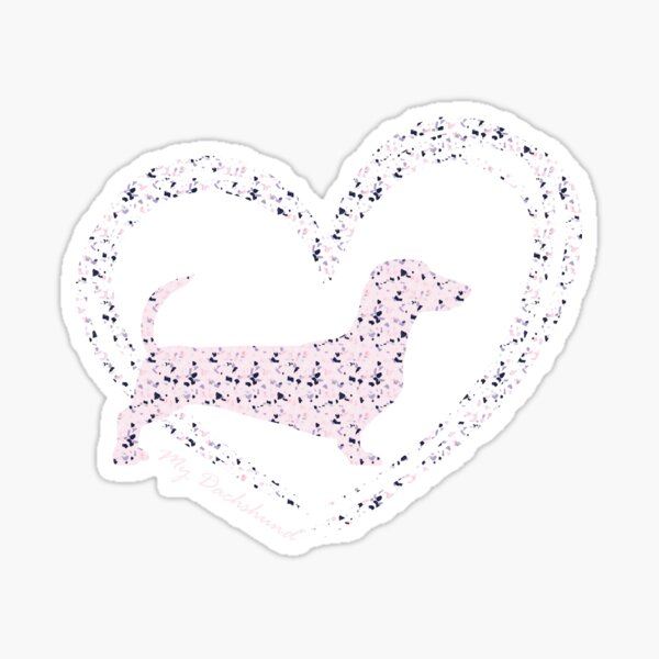 Item preview, Dachshund at heart, Dapple Dachshund, My dachshund, Dachshund Silhouettes designed and sold by VELLTOdesign.
