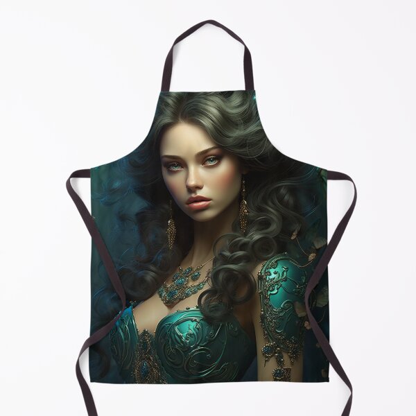 Item preview, Turquoise Reverie: The Ethereal Lady Adorned with Floral and Lepidopteran Elegance designed and sold by oanaunciuleanu.