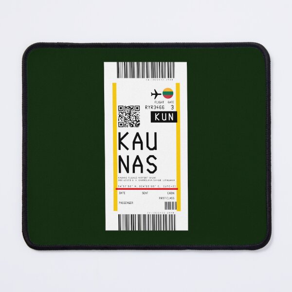 Item preview, KaunasFLuxus Airport (KUN) Boarding Pass rickrolled designed and sold by AdamLindgren.