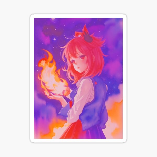 Anime fire girl