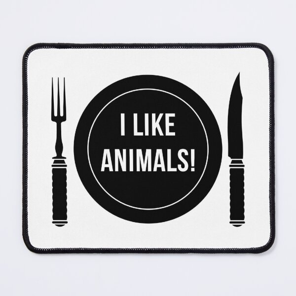 Item preview, I Like Animals! (Fork / Knife / Plate / Black) designed and sold by MrFaulbaum.