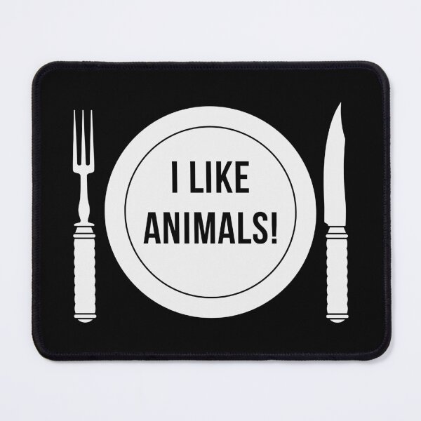 Item preview, I Like Animals! (Fork / Knife / Plate / White) designed and sold by MrFaulbaum.