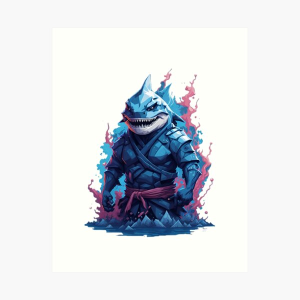 Ninja Shark Art Print