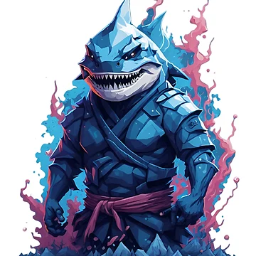 Artwork thumbnail, Ninja Shark 7 by RabbitPrints