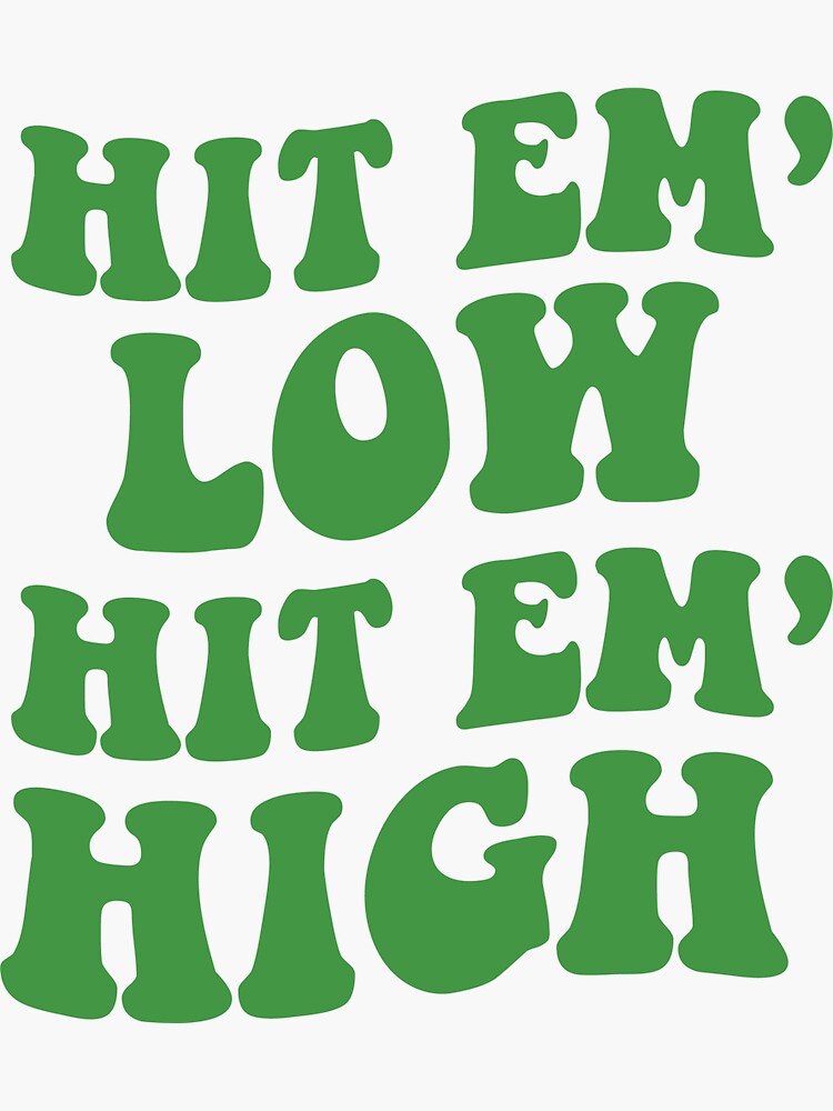 Hit Em Low Hit Em High Eagles Football SVG, Hit Em Low High